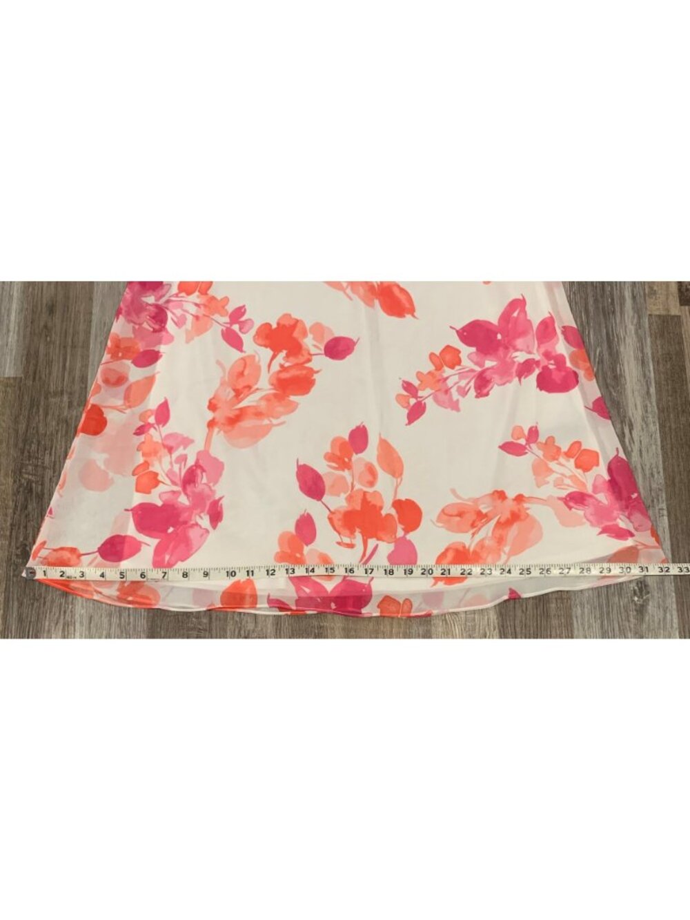 JH Jessica Howard Sleeveless Shift Dress Sz 14 Floral Lined Keyhole Pink Orange - Picture 12 of 16